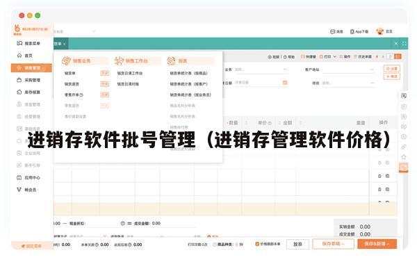 进销存软件批号管理（进销存管理软件价格）