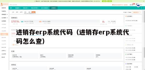 进销存erp系统代码（进销存erp系统代码怎么查）