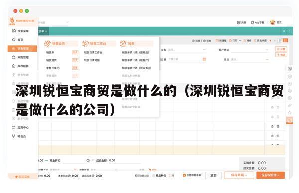 深圳锐恒宝商贸是做什么的（深圳锐恒宝商贸是做什么的公司）