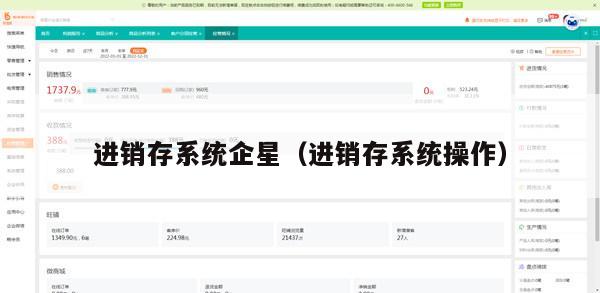 进销存系统企星（进销存系统操作）
