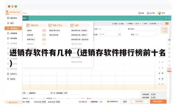 进销存软件有几种（进销存软件排行榜前十名）