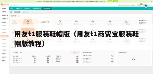 用友t1服装鞋帽版（用友t1商贸宝服装鞋帽版教程）