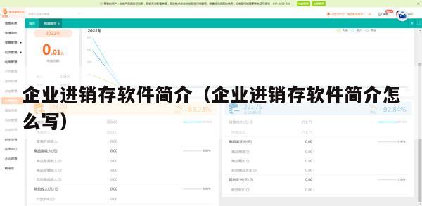 企业进销存软件简介（企业进销存软件简介怎么写）