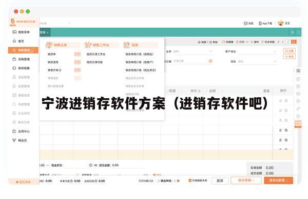 宁波进销存软件方案（进销存软件吧）