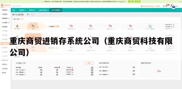 重庆商贸进销存系统公司（重庆商贸科技有限公司）