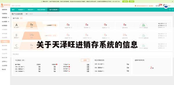 关于天泽旺进销存系统的信息