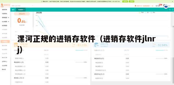 漯河正规的进销存软件（进销存软件jlnrj）