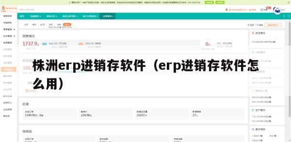 株洲erp进销存软件（erp进销存软件怎么用）