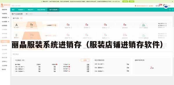 丽晶服装系统进销存（服装店铺进销存软件）