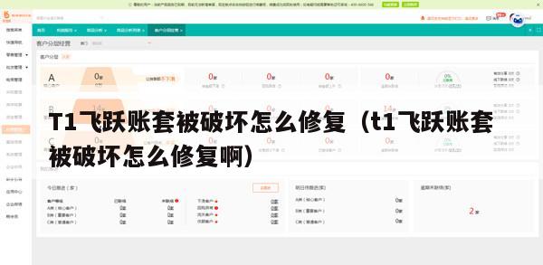 T1飞跃账套被破坏怎么修复（t1飞跃账套被破坏怎么修复啊）