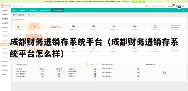 成都财务进销存系统平台（成都财务进销存系统平台怎么样）