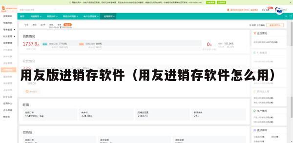 用友版进销存软件（用友进销存软件怎么用）