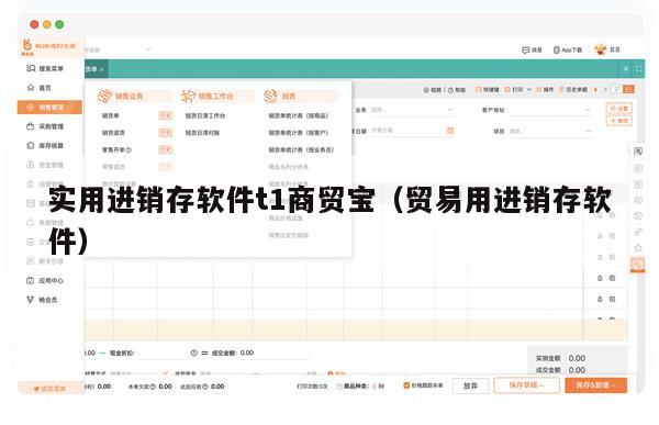 实用进销存软件t1商贸宝（贸易用进销存软件）