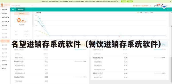 名望进销存系统软件（餐饮进销存系统软件）