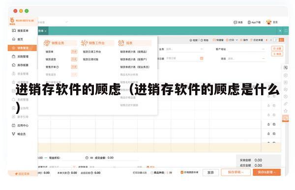 进销存软件的顾虑（进销存软件的顾虑是什么）
