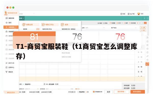T1-商贸宝服装鞋（t1商贸宝怎么调整库存）