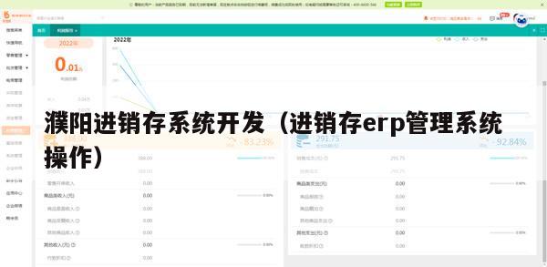 濮阳进销存系统开发（进销存erp管理系统操作）