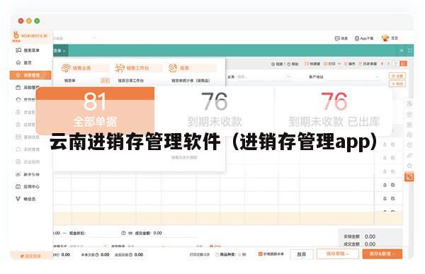 云南进销存管理软件（进销存管理app）