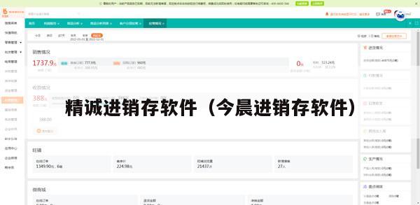 精诚进销存软件（今晨进销存软件）