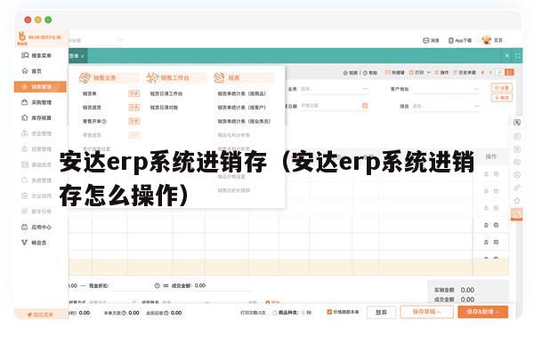 安达erp系统进销存（安达erp系统进销存怎么操作）
