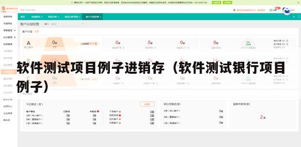 软件测试项目例子进销存（软件测试银行项目例子）