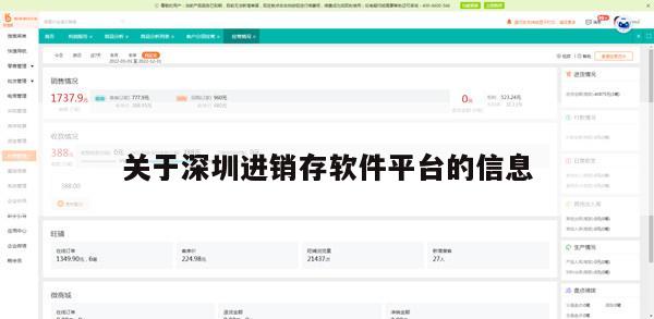 关于深圳进销存软件平台的信息