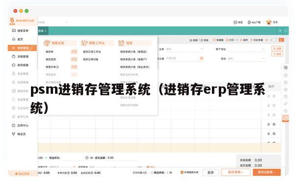 psm进销存管理系统（进销存erp管理系统）