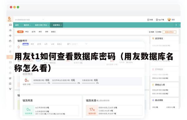 用友t1如何查看数据库密码（用友数据库名称怎么看）