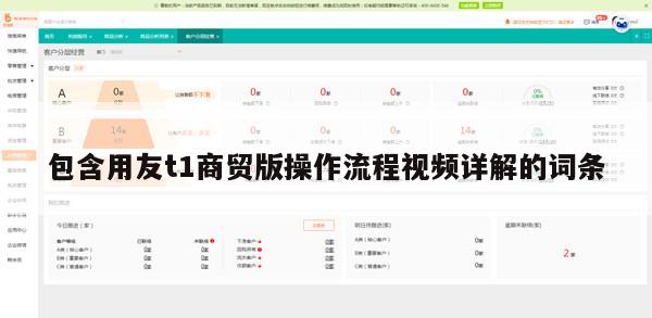 包含用友t1商贸版操作流程视频详解的词条