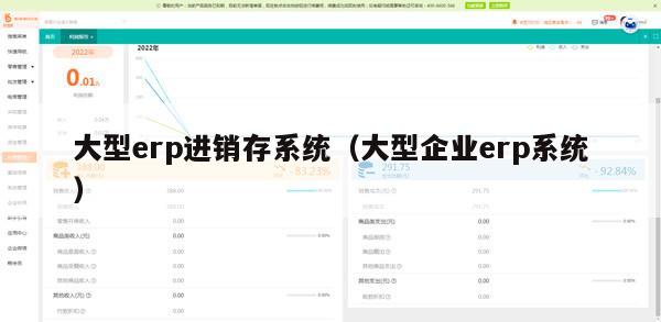 大型erp进销存系统（大型企业erp系统）