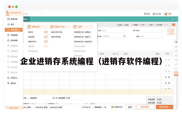 企业进销存系统编程（进销存软件编程）