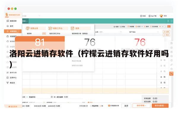 洛阳云进销存软件（柠檬云进销存软件好用吗）