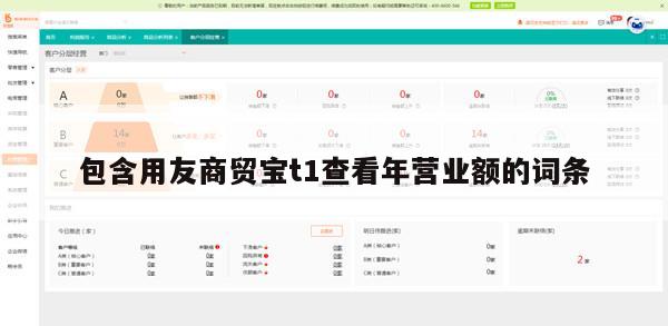 包含用友商贸宝t1查看年营业额的词条