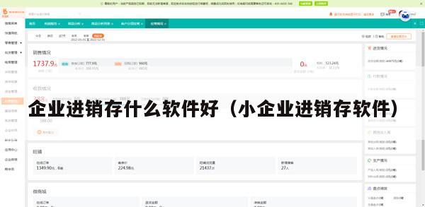 企业进销存什么软件好（小企业进销存软件）