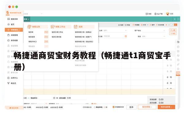 畅捷通商贸宝财务教程（畅捷通t1商贸宝手册）