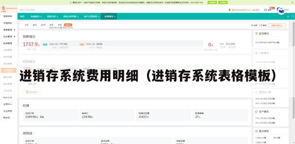 进销存系统费用明细（进销存系统表格模板）