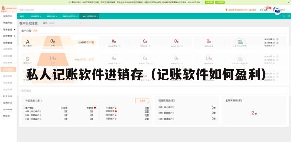 私人记账软件进销存（记账软件如何盈利）