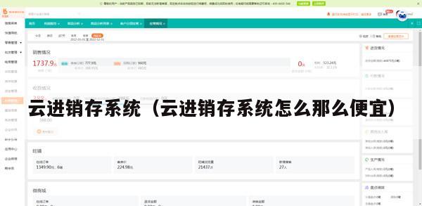 云进销存系统（云进销存系统怎么那么便宜）