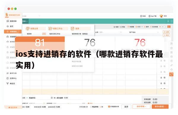 ios支持进销存的软件（哪款进销存软件最实用）