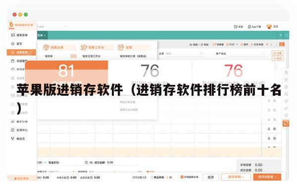 苹果版进销存软件（进销存软件排行榜前十名）