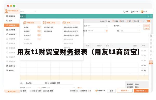 用友t1财贸宝财务报表（用友t1商贸宝）