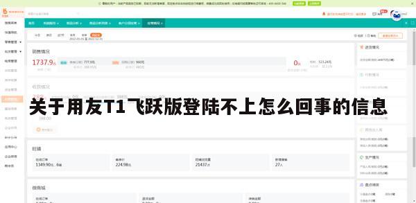 关于用友T1飞跃版登陆不上怎么回事的信息