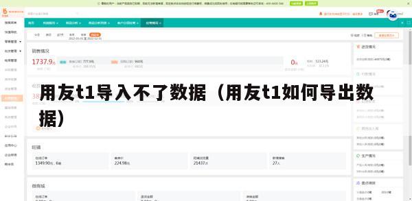 用友t1导入不了数据（用友t1如何导出数据）