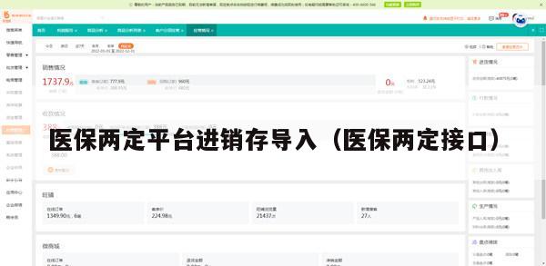 医保两定平台进销存导入（医保两定接口）