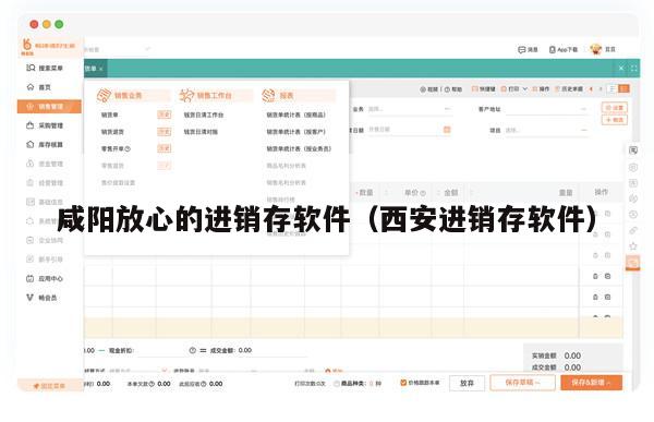 咸阳放心的进销存软件（西安进销存软件）