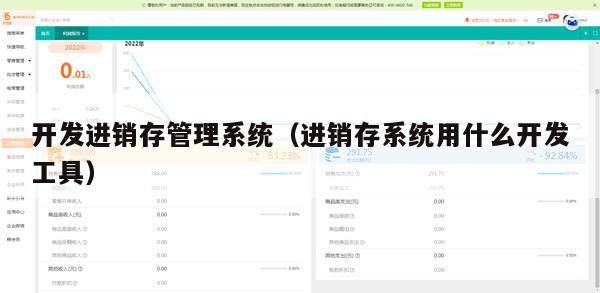 开发进销存管理系统（进销存系统用什么开发工具）