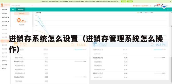 进销存系统怎么设置（进销存管理系统怎么操作）