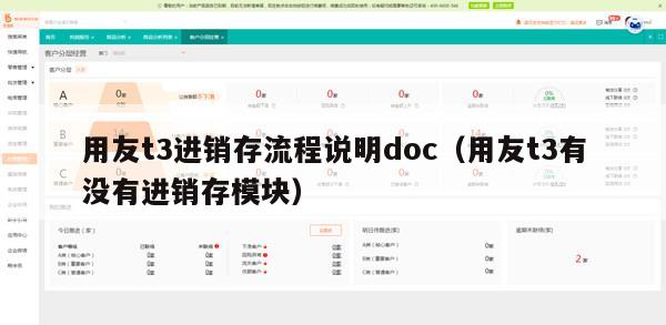 用友t3进销存流程说明doc（用友t3有没有进销存模块）