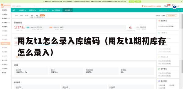 用友t1怎么录入库编码（用友t1期初库存怎么录入）