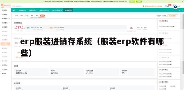 erp服装进销存系统（服装erp软件有哪些）